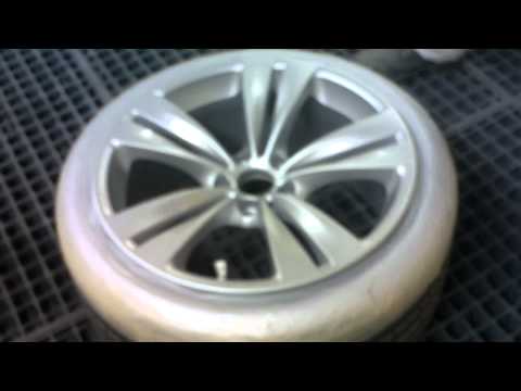 BMW Alloy wheel repair - silver coat
