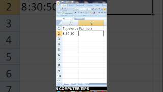 Timevalue formula !! Excel Trick & Tips !! #short #ytshorts   #youtubeshorts #youtubevideo #viral