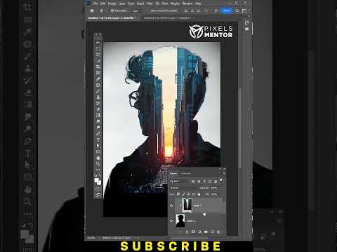 Photo Manipulation   Photoshop Tutorial   double exposure Effect #shorts #photoshop #photoshoptricks