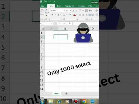 Select 10000 Cells in 1 Second in Excel #excel #exceltricks #exceltraining