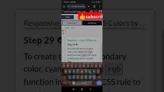 CSS Color Markers Solution |Step 28-29-30 freeCodeCamp Responsive Web Design in 60 Seconds!"