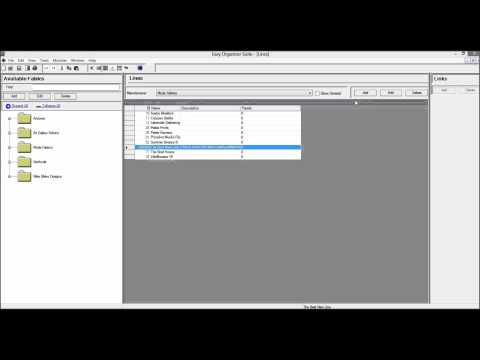 How To Work With The Lines System Table in easyFabrics Organizer