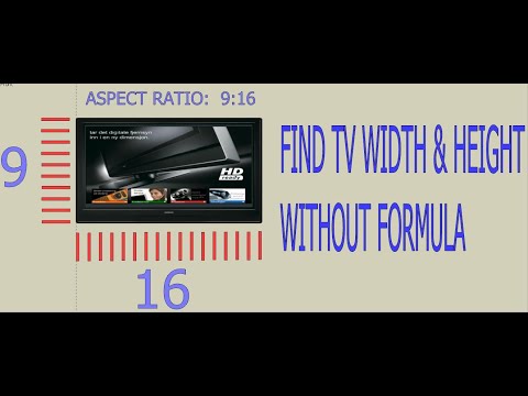 Find TV size without formula