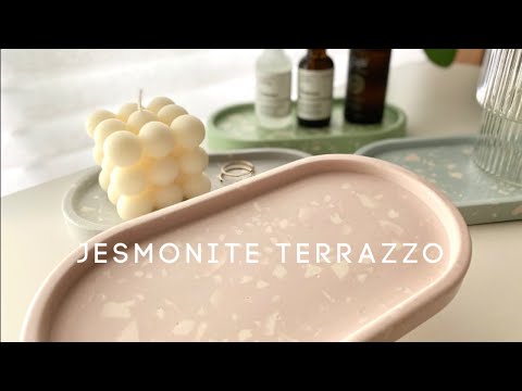 Jesmonite Terrazzo Trays | DIY Jesmonite AC100 for beginners | 테라조 트레이 만들기 제스모나이트 아크릴 레진