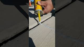 Concrete crack water proofing.  "crack repair". #concrete #crack #repair.