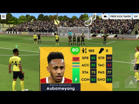 Dream League Soccer free kicks with Arsenal Captain Aubameyang