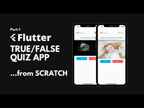 Build a True or False Quiz with Flutter 1/3 | Flutter Tutorial For Beginners