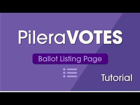 Ballot Listing Page | PileraVotes