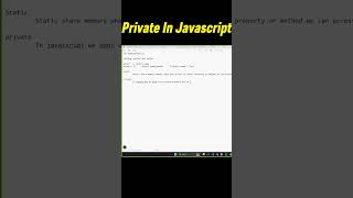 Private in JavaScript 🔒 | Private Properties & Methods | JS Shorts | Trail and Teach