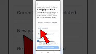 Instagram Password Change | How To Change Instagram Password  | #sorts #viral #trending #tech