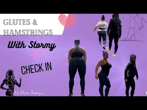 Glutes/Hamstrings with @stormit6518 + a little posing practice + this weeks check in #myfitnessjourney