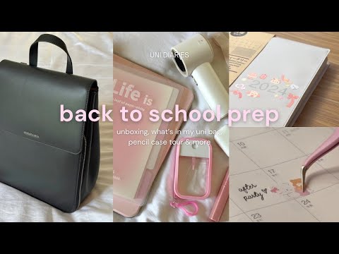 preparing for back to school | unboxing, what’s in my uni bag, pencil case tour & more