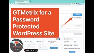How to run a GTMetrix scan on a password protected WordPress website