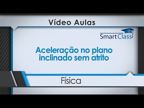 Aceleração no plano inclinado sem atrito.