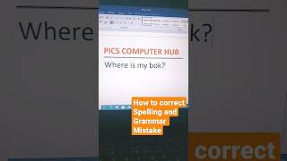 Spelling and Grammar check #viral #shorts #youtube #computershorts #shortvideo #picscomputerhub