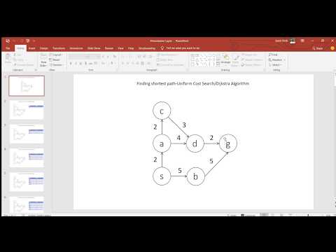 Motion Planning -  Finding shortest route using Dijkstra's Algorithm / Uniform Cost Search