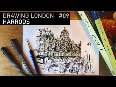 Harrods Department Store - Drawing London #9 | Architecture History