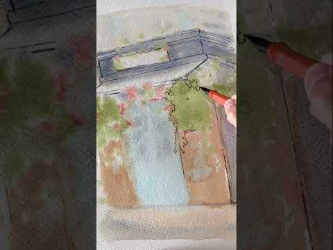Dreaming in watercolor 🎨☕️ #sketch #painting #sketching #asmrvideo #watercolor #arttherapy
