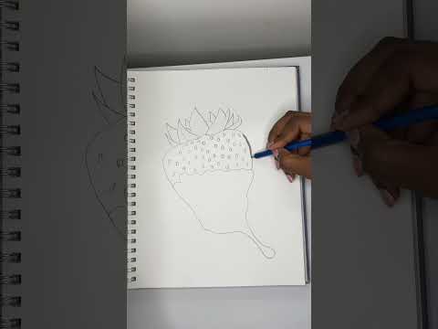 Easy strawberry drawing #drawing #speeddrawing #art #quickdrawing #drawingprocess