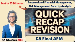 CA Final IFM, Risk Management and Security Analysis Forex Quick Recap Revision Video