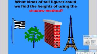 shadow method similar triangles measurement