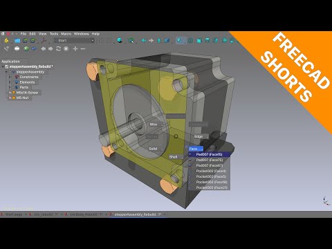 [LinkStage3] FreeCAD shorts. The pick geometry tool.