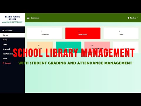 SCHOOL LIBRARY MANAGEMENT SYSTEM WITH STUDENT GRADING AND REPORTS PHP MYSQL