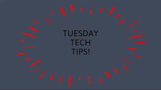 Tuesday Tech Tips 3 - Record Audio and Video