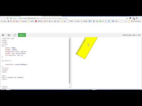 transform + transition example (CSS)