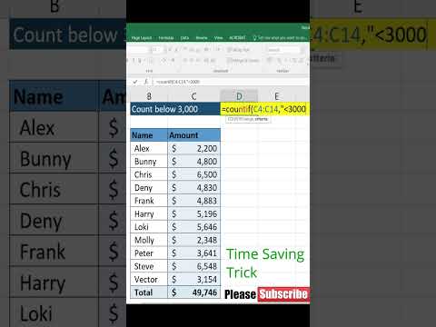 Excel Formula Trick #shorts #tricks #tips #tipandtricks #edit #tutorial #2022 #short #viral