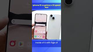 iPhone 15 vs galaxy s22 speed test  #apple #applemobile #applevsandroid #speedtest #which #android