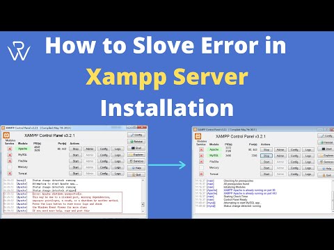 Error In Xampp Server | Error in Xampp Installation