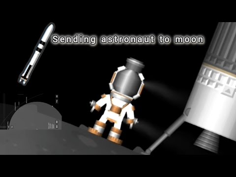 To moon and back in spaceflight simulator with astronaut | playing KSP in spaceflight simulator