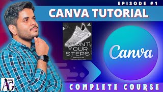 Canva Tutorial For Beginners 2024 | Graphic  Designing | Episode 1 | #graphicdesign #canva #premium