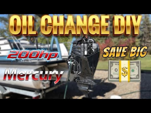 2021 200hp V6 4 stroke Mercury Outboard Engine and Gear Oil Change Service