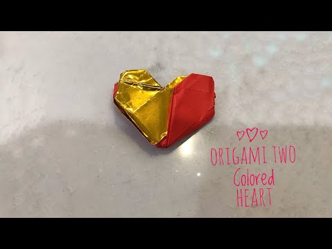 Origami Two Colored heart ❤️