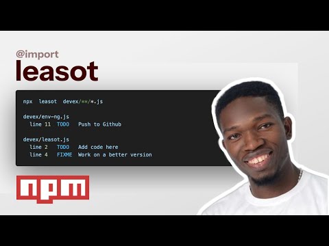 Never forget your TODOs again with this npm package | leasot #nodejs #softwareengineer