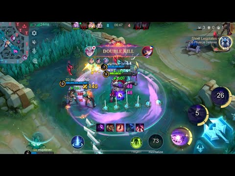Gameplay on the exp lane Dyrroth. #mobilelegends