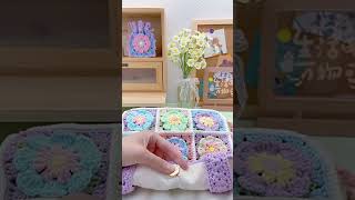 Crochet Granny Square Shoulder Bag- music