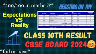 Reacting on my Class 10th BOARDS MARKS 🤍 Expectation Vs Reality😂Scored 100 in? | Class 10th Result 💌