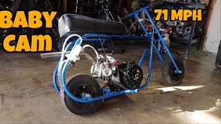 My 212 Predator Mini Bike Doing 70 Mph!