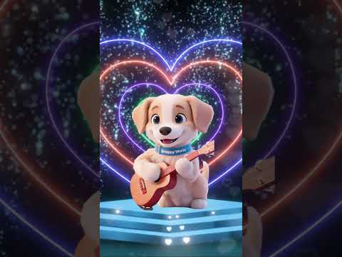 Cute Puppy Singing on Stage 🎤  Snappy World#SnappyWorld #CutePuppy #FunnyDog #CartoonComedy #Shorts