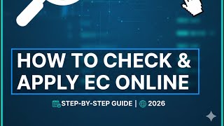 “EC Online Check & Apply செய்வது எப்படி? | Encumbrance Certificate TN REGINET (Tamil)”