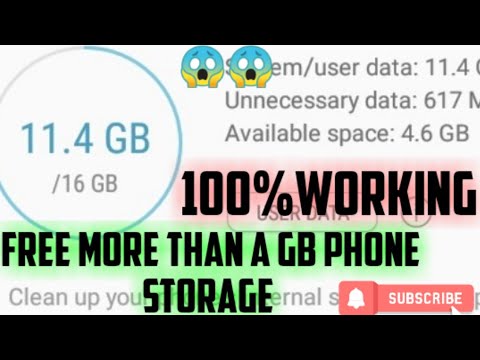 FREE  MORE THAN 1 GB PHONE  STORAGE WITH THIS SETTING