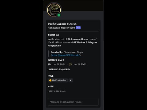Discord Verification Bot | Project Demo | Parampreet Singh