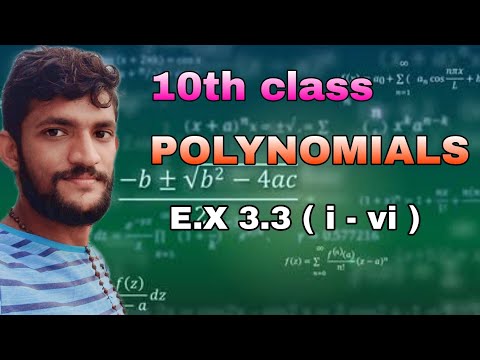 10th class polynomials maths class exercise 3.3 Question No 2 ( i - vi ) // బహుపదులు