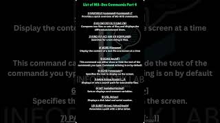 List of MS DOS commands Part 4 #fyp #foryou #foryoupage #computertipsandtricks