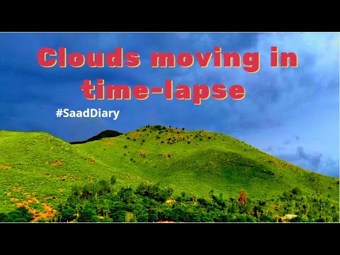 Clouds moving in time lapse over Dehrai village mountain | Nature video