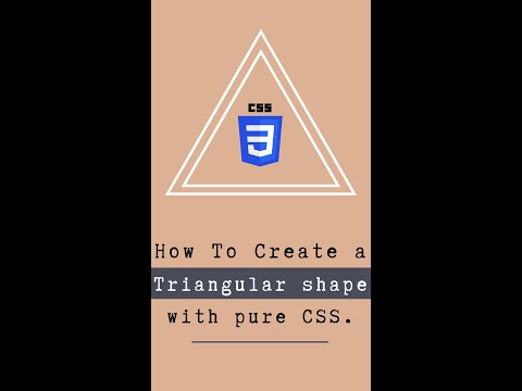 How To Create a triangular shape with pure CSS | code to infinity #shorts