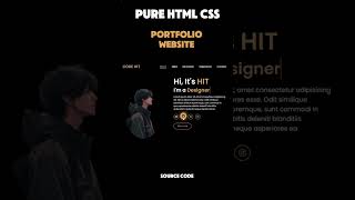 Simple Portfolio Website Pure Html Css #portfoliowebsite #website #tutorial #htmlcss #web #petshub